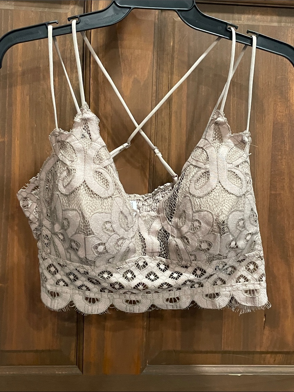 Zenana Outfitters Taupe Lace Bralette Top